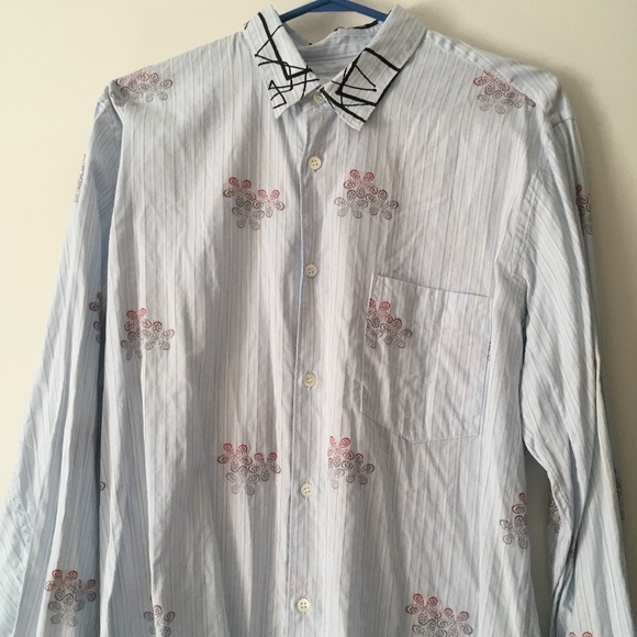 Comme Des Garcons Embroidered Cotton Shirt M - Picture 2 of 6